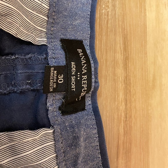 Banana Republic Aiden Short Mens 30 Navy Blue Flat Front Chino - Picture 3 of 7